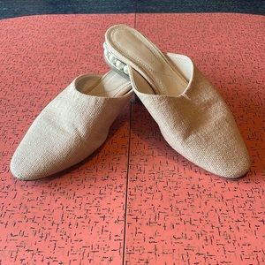 Nicholas Kirkwood Casavi pointy toe woven mules with pearl heel size 36